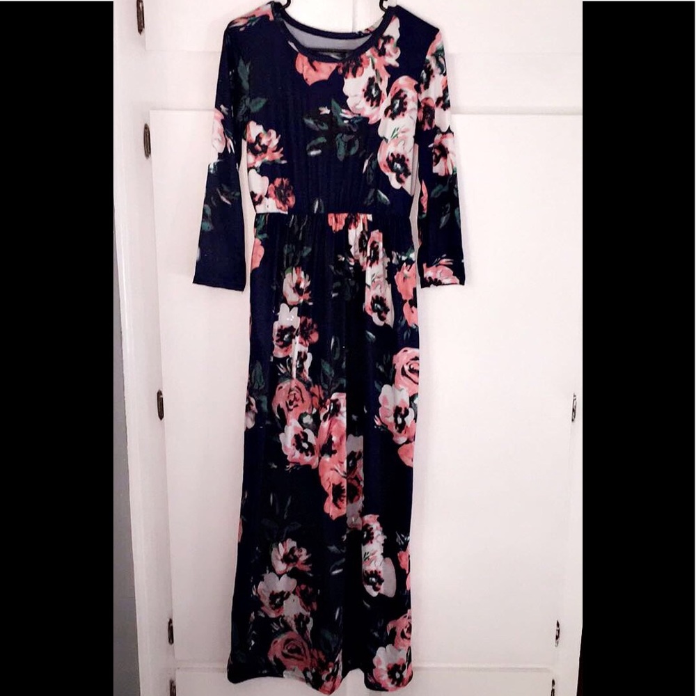 Navy Floral dress